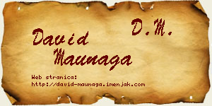 David Maunaga vizit kartica